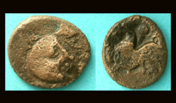 Danube Celts, Æ Tetradrachm, Horse with Rider reverse